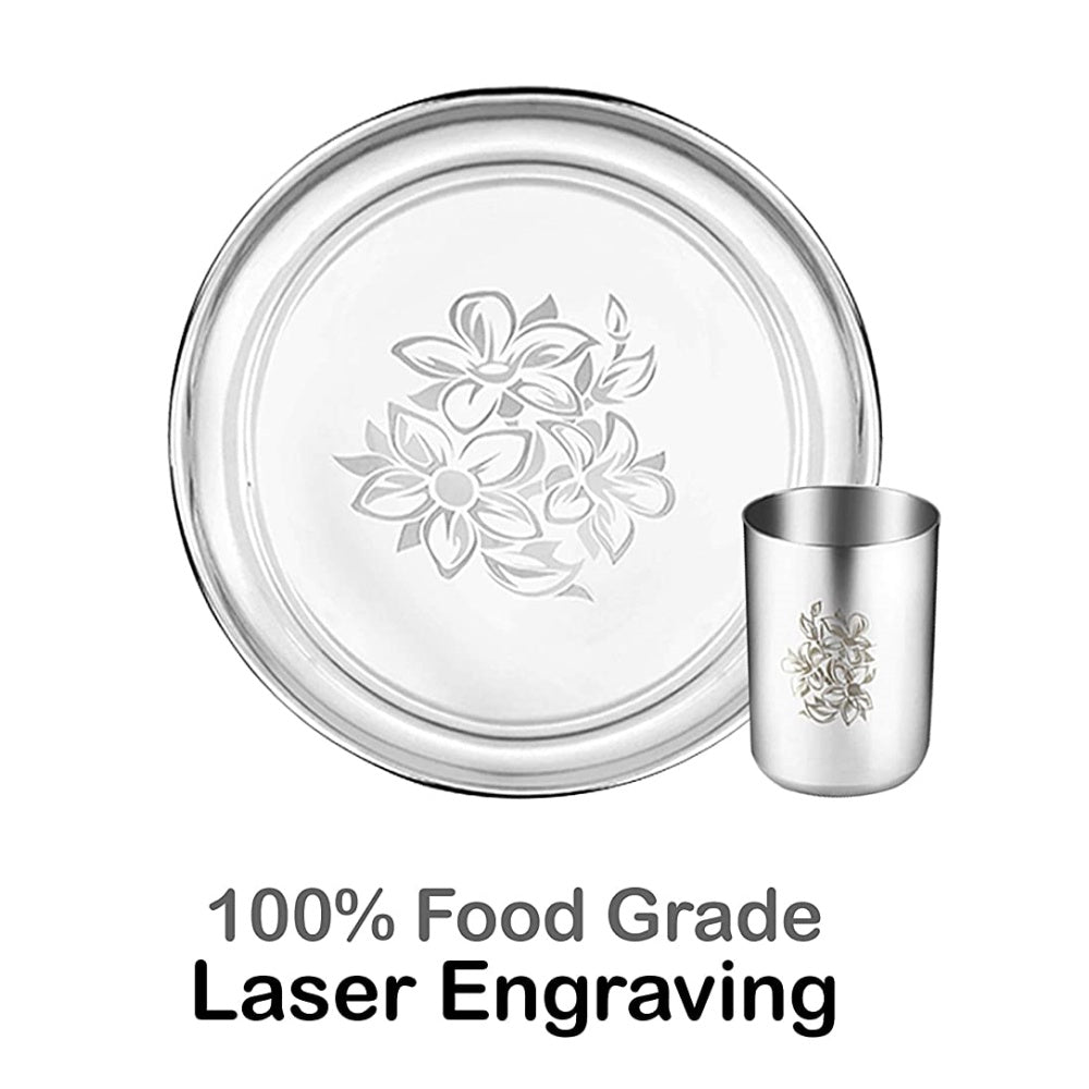 Stainless Steel Glory Dinner Set, 16-Pieces - Swadesiicart