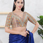 Joban Fashion Light-Gold Shift Elbow Sleeveless Back Open Blouse - Swadesiicart