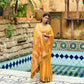 Vishnu Weaves Women's Yellow Cotton Silk Zari Woven Butta Work Saree with Blouse - Swadesiicart