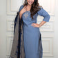 Lorenvalley Fashion Steelblue Roman Silk Hand Work Kurta Pant with Dupatta - Swadesiicart