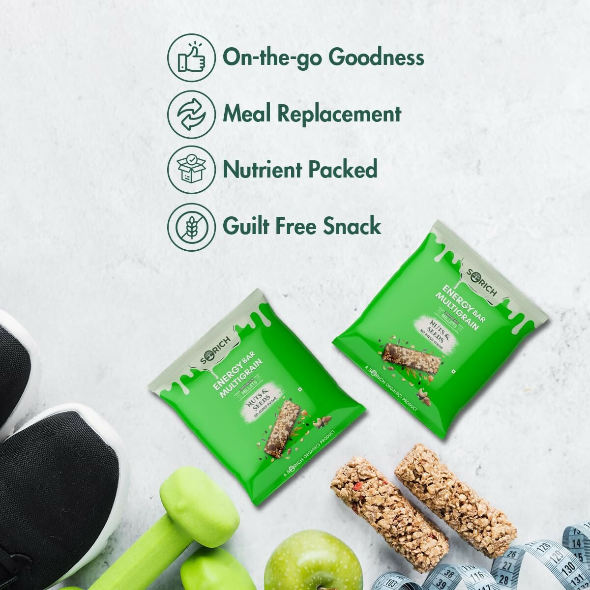 Sorich Organics Multigrain Energy Mini Bars Nut & Seeds | Swadesiicart