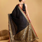 Vedant Vastram Soft Litchi Silk Banarasi Silk Saree - Black | Swadesiicart