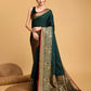 Vedant Vastram Soft Litchi Silk Banarasi Silk Saree - Green | Swadesiicart
