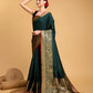 Vedant Vastram Soft Litchi Silk Banarasi Silk Saree - Green | Swadesiicart