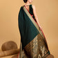 Vedant Vastram Soft Litchi Silk Banarasi Silk Saree - Green | Swadesiicart