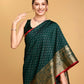 Vedant Vastram Soft Litchi Silk Banarasi Silk Saree - Green | Swadesiicart
