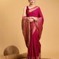 Vedant Vastram Soft Litchi Silk Banarasi Silk Saree - Rani | Swadesiicart