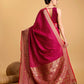 Vedant Vastram Soft Litchi Silk Banarasi Silk Saree - Rani | Swadesiicart