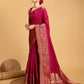 Vedant Vastram Soft Litchi Silk Banarasi Silk Saree - Rani | Swadesiicart