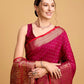 Vedant Vastram Soft Litchi Silk Banarasi Silk Saree - Rani | Swadesiicart