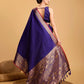 Vedant Vastram Soft Litchi Silk Banarasi Silk Saree - Violate | Swadesiicart