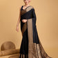Vedant Vastram Soft Litchi Silk Banarasi Silk Saree - Black | Swadesiicart