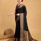 Vedant Vastram Soft Litchi Silk Banarasi Silk Saree - Black | Swadesiicart
