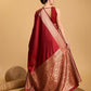 Vedant Vastram Soft Litchi Silk Banarasi Silk Saree - Red | Swadesiicart