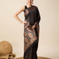 Vedant Vastram Soft Litchi Silk Banarasi Silk Saree - Black | Swadesiicart