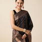 Vedant Vastram Soft Litchi Silk Banarasi Silk Saree - Black | Swadesiicart