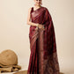 Vedant Vastram Soft Litchi Silk Banarasi Silk Saree - Maroon | Swadesiicart