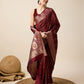 Vedant Vastram Soft Litchi Silk Banarasi Silk Saree - Maroon | Swadesiicart