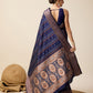 Vedant Vastram Soft Litchi Silk Banarasi Silk Saree - Navy | Swadesiicart
