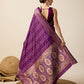 Vedant Vastram Soft Litchi Silk Banarasi Silk Saree - Purple | Swadesiicart