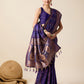 Vedant Vastram Soft Litchi Silk Banarasi Silk Saree - Violet | Swadesiicart
