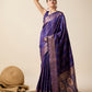 Vedant Vastram Soft Litchi Silk Banarasi Silk Saree - Violet | Swadesiicart
