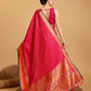 Vedant Vastram Soft Litchi Silk Banarasi Silk Saree - Pink | Swadesiicart