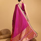 Vedant Vastram Soft Litchi Silk Banarasi Silk Saree - Rani | Swadesiicart