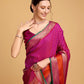 Vedant Vastram Soft Litchi Silk Banarasi Silk Saree - Rani | Swadesiicart