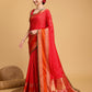 Vedant Vastram Soft Litchi Silk Banarasi Silk Saree - Red | Swadesiicart