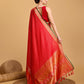 Vedant Vastram Soft Litchi Silk Banarasi Silk Saree - Red | Swadesiicart