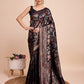 Vedant Vastram Soft Litchi Silk Banarasi Silk Saree - Black | Swadesiicart