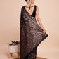 Vedant Vastram Soft Litchi Silk Banarasi Silk Saree - Black | Swadesiicart