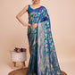 Vedant Vastram Soft Litchi Silk Banarasi Silk Saree - Firozi | Swadesiicart