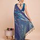Vedant Vastram Soft Litchi Silk Banarasi Silk Saree - Firozi | Swadesiicart