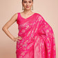 Vedant Vastram Soft Litchi Silk Banarasi Silk Saree - Magenta | Swadesiicart