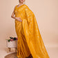 Vedant Vastram Soft Litchi Silk Banarasi Silk Saree - Mustard | Swadesiicart
