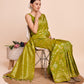 Vedant Vastram Soft Litchi Silk Banarasi Silk Saree - Olive | Swadesiicart