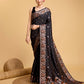 Vedant Vastram Soft Litchi Silk Banarasi Silk Saree - Black | Swadesiicart