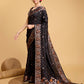 Vedant Vastram Soft Litchi Silk Banarasi Silk Saree - Black | Swadesiicart
