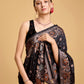 Vedant Vastram Soft Litchi Silk Banarasi Silk Saree - Black | Swadesiicart