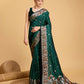 Vedant Vastram Soft Litchi Silk Banarasi Silk Saree - Green | Swadesiicart