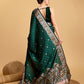 Vedant Vastram Soft Litchi Silk Banarasi Silk Saree - Green | Swadesiicart