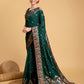 Vedant Vastram Soft Litchi Silk Banarasi Silk Saree - Green | Swadesiicart