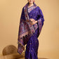 Vedant Vastram Soft Litchi Silk Banarasi Silk Saree - Violet | Swadesiicart