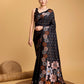 Vedant Vastram Soft Litchi Silk Banarasi Silk Saree - Black | Swadesiicart