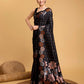 Vedant Vastram Soft Litchi Silk Banarasi Silk Saree - Black | Swadesiicart