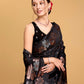 Vedant Vastram Soft Litchi Silk Banarasi Silk Saree - Black | Swadesiicart