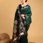 Vedant Vastram Soft Litchi Silk Banarasi Silk Saree - Green | Swadesiicart
