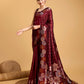 Vedant Vastram Soft Litchi Silk Banarasi Silk Saree - Maroon | Swadesiicart